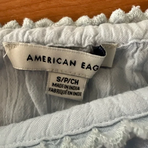 American Eagle Outfitters Light Blue Lace Tank Top Size S - Picture 6 of 11